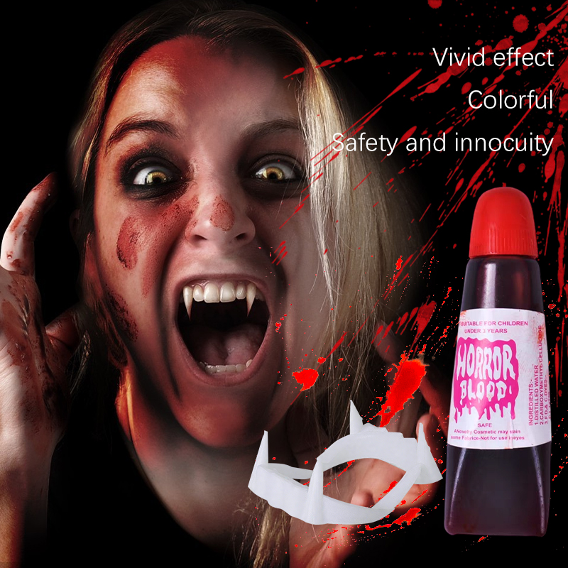 Cosplay Prop Paint - Набор искусственных зубов вампира для Хэллоуина,