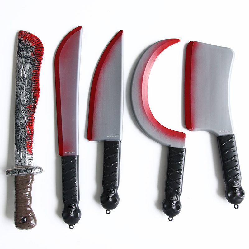 Cosplay Prop Knife - Забавные хэллоуинские искусственные кровавые аксессуары: пластиковый