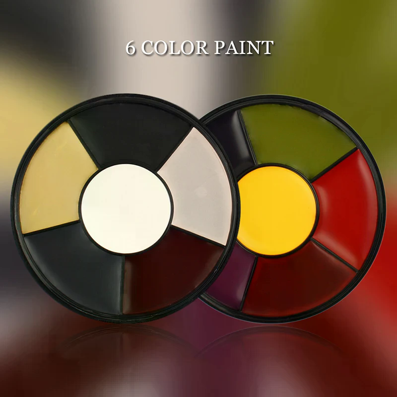 Cosplay Prop Paint - 6-цветная водорастворимая палитра красок для лица