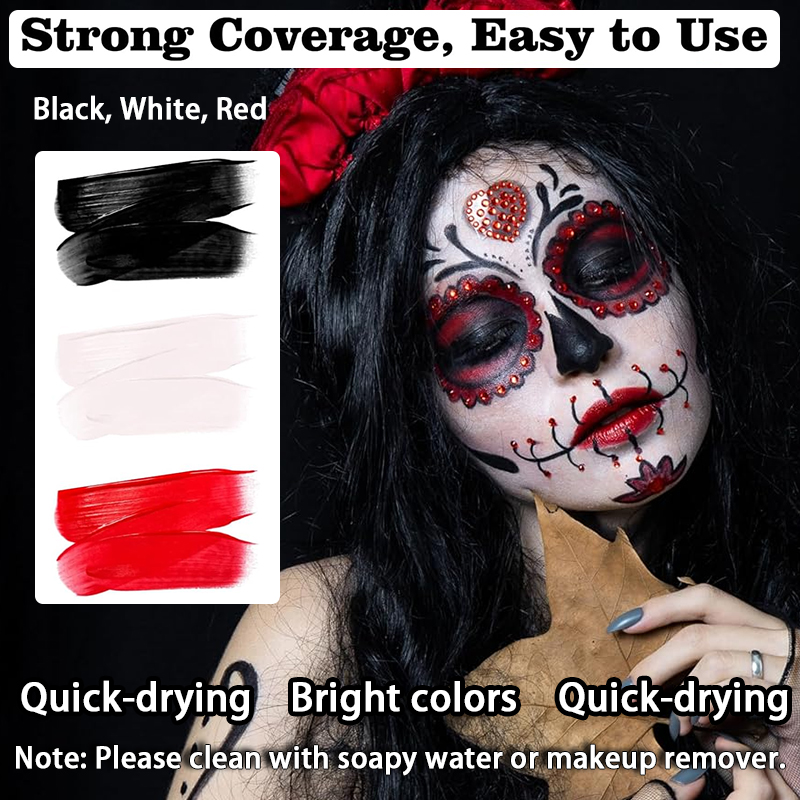 Набор из 3-х черно-бело-красны – обзор и цена Cosplay Prop Paint
